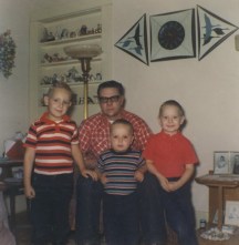 My Gramps with my Uncle Randy, Uncle Devon and my dad.